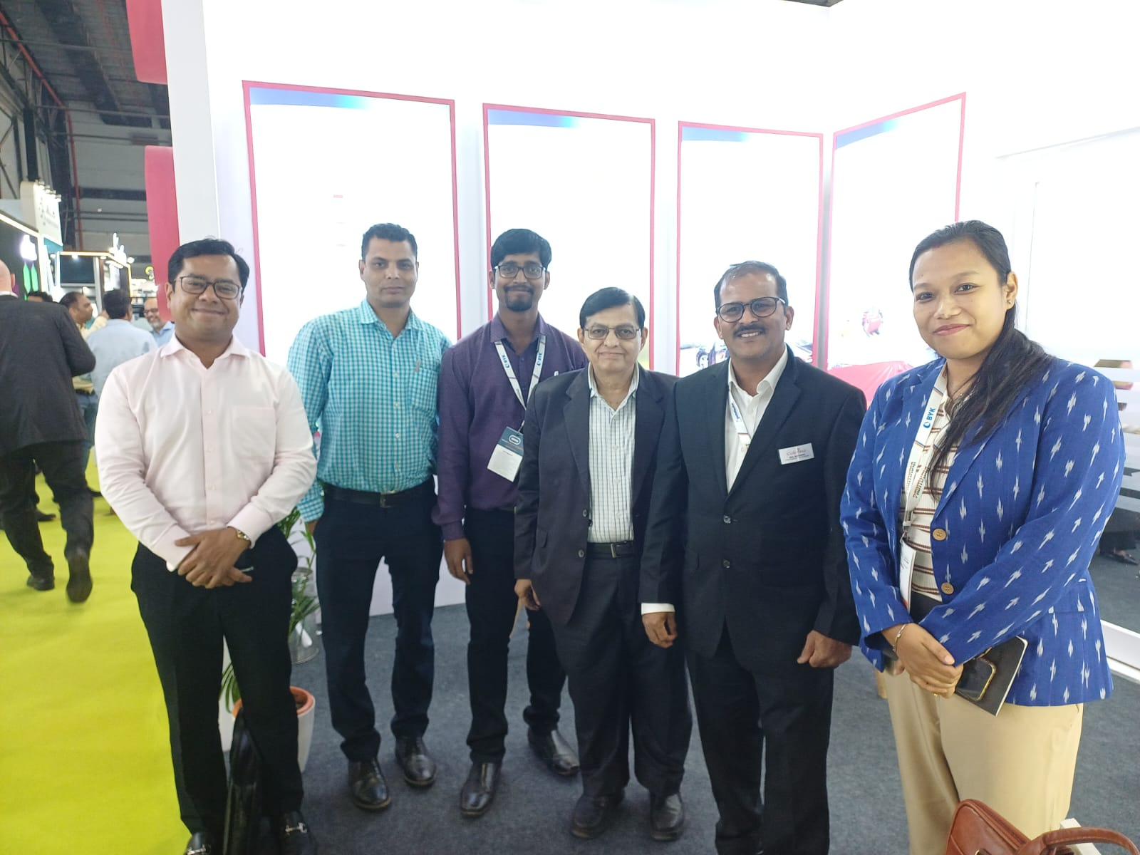 The Colorina professional team at their chemical and pigment expo stall.